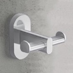 Gedy 5326-13 Wall Mounted Chrome Double Bathroom Hook